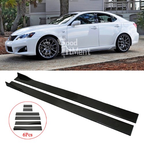 Glossy side skirts spoiler lip - glossy,